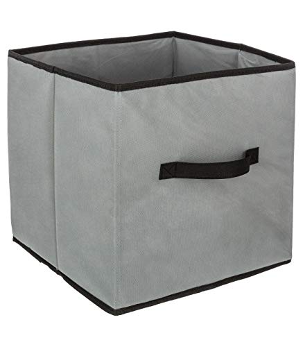 Caixa para Guardar Coisas HOMCOM 31 x 31 cm Cinza Aucune - Armazenamento industrial - polipropileno, carta, 31x31 cm, cinzento