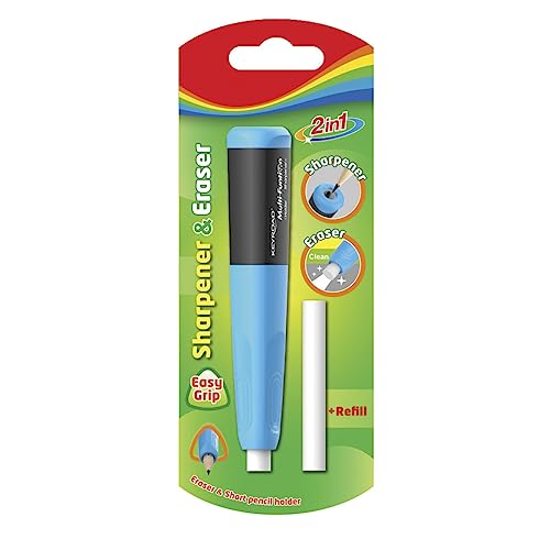 Porta-Borrachas KEYROAD KRD Blister 1 (Azul) KEYROAD - Afia-lápis - porta-borrachas, sacapuntas, ergonômico, fácil transporte