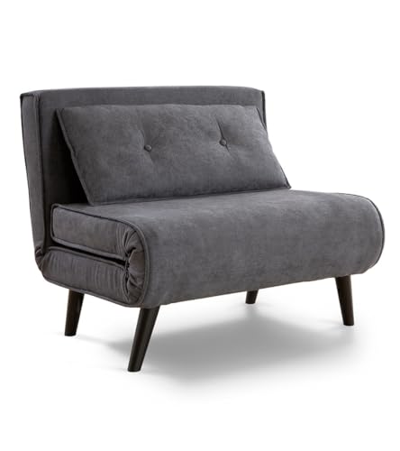 Sofá HOMEMANIA Pegasus Cinzento (Pele - 97x81x100 cm) HOME HEAVENLY - Sofás - cinzento, 97x81x100 cm, modern, versátil
