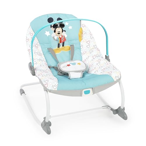 Espreguiçadeira BRIGHT STARTS Mickey Mouse Original Bestie BRIGHT STARTS - Brinquedos para bebês e equipamentos de atividades - espreguiçadeira, mickey mouse, bestie