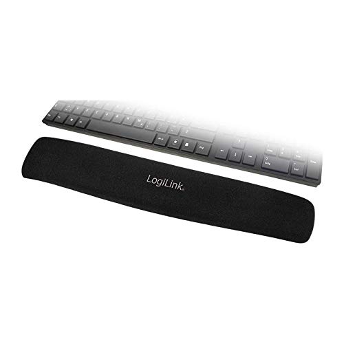 Apoio de Pulso LOGILINK ID0044 em Preto Logilink - Apoio de pulso para teclado e mouse - silicone, preto, teclado, apoiador