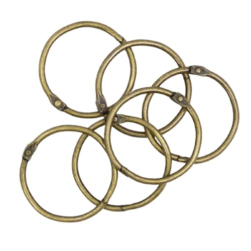 Conjunto de 6 Argolas Metálicas CRAFTALIER Ring Bronze Craftelier - Máquinas de encadernação - conjunto, 6 argolas, metálicas, craftalier, bronze