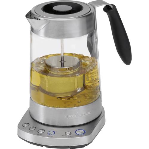 Chaleira Elétrica ProfiCook PC-WKS 1020 G | Aço inoxidável (Pequeno Almoço) Proficook - Preparadores de chá - 17 L, 70-100 °C, rotativo, visor incorporado