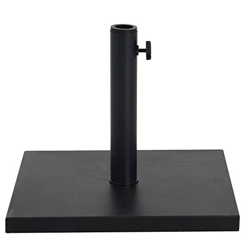 Base para Chapéu de Sol Outsunny | 40x40x43cm - Preto Outsunny - Guarda-sóis e guarda-chuvas - 40x40x43cm, preto