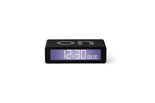 Relógio Despertador Digital LEXON Flip + Travel Preto Lexon - Relógios de Parede - despertador, digital, preto