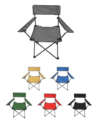Cadeira de Campismo Dobrável com Porta-Caneca JARDIN202 JARDIN202 - Cadeiras - porta-caneca, dobrável, campismo, 4 pernas flexíveis