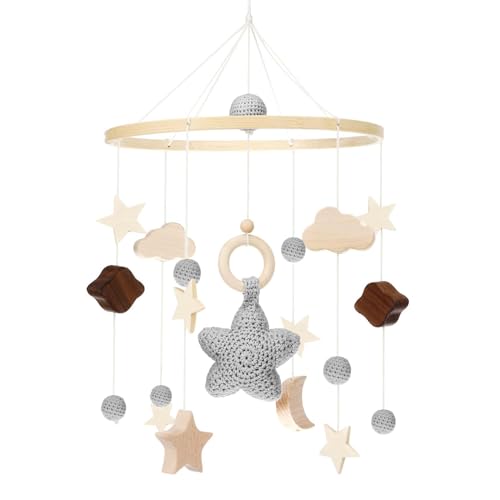Móbile de Bebé AUARUINTE 3D (Castanho - Madeira) Auauraintt - Móveis para bebês e crianças pequenas - 3D, madeira, castanho, mobile