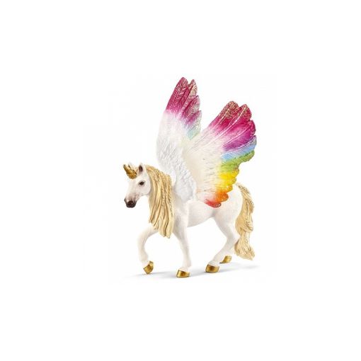 Figura de Brincar SCHLEICH Bayala Winged Rainbow Unicorn Schleich - Bonecos de ação e brinquedo - unicórnio, rainbow, asas móveis, pêlo texturizado