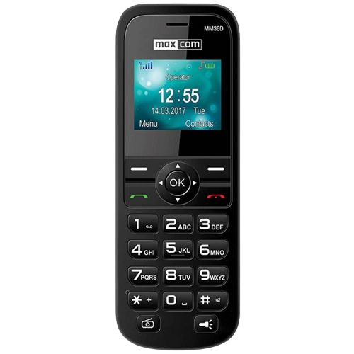 Telemóvel MAXCOM MM236 (2.4'' - Preto, Prateado) Maxcom - Telefonia - 2.4 polegadas, preto, prateado