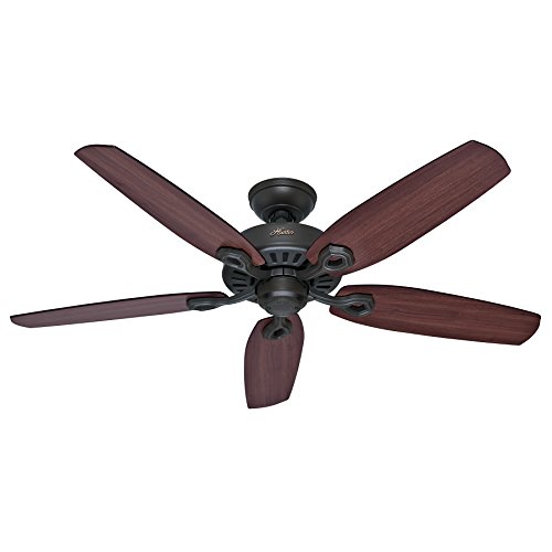 Ventoinha de Teto HUNTER Builder Elite Bronze Hunter Fan - Ventiladores - ventoinha, teto, hunter, builder elite bronze, avental reversível, motor whisperwind, tecnologia woo, cadeia ligacao, kit balanco, instalação inclinado, garantia motor