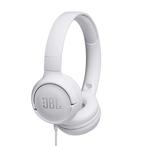 Auscultadores com Fio JBL Tune 500 (On Ear - Microfone - Branco) JBL - Fones de ouvido e headsets - microfone, controle remoto, Pure Bass, plegável