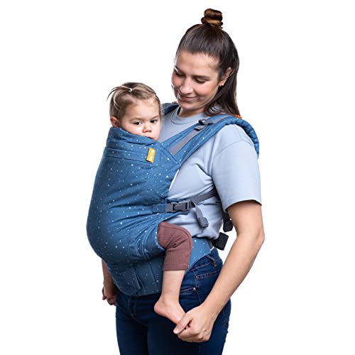 Mochila BECO Moonlight Stardust (Algodão - Azul) Beco Baby Carrier - Móveis para bebês e crianças pequenas - algodão, azul, bolsa acolchoada, tablet, correias ajustáveis