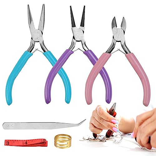 Conjunto de Ferramentas HAOMEEDUO 3 Pcs HAOMEEDUO - Alicates - joalharia, 3 alicates, 1 pega