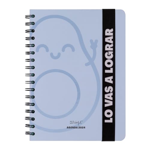 Agenda Semanal MR. WONDERFUL Wonder Azul (A5 - 2024) Mr. Wonderful - Cadernos e bloco de notas - agenda, semanal, mr. wonderful, azul, A5, 2024