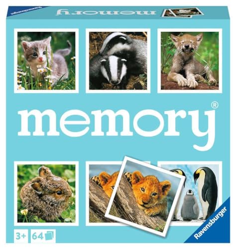 Jogo de Cartas RAVENSBURGER Grand Memory (Idade Mínima: 4) Ravensburger - Jogos - memória, 4 anos, imagens, pare