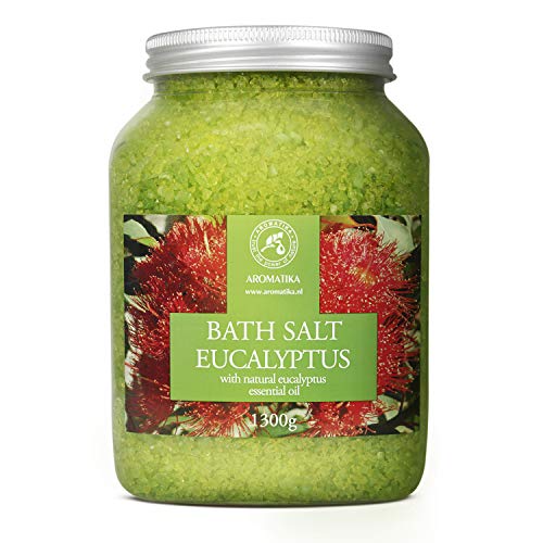 SALVES DE BANHO 1300G COM ÓLEO ESSENCIAL DE EUCALIPTO NATURAL AROMATIKA trust the power of nature - Aditivos de banho - óleo essencial, eucalipto, 1300g