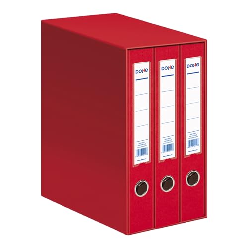Arquivador DOHE Archicolor (Vermelho - Polipropileno - A4) DOHE - Pastas Organizadoras - polipropileno, a4, 3 arquivos, FSC Mix
