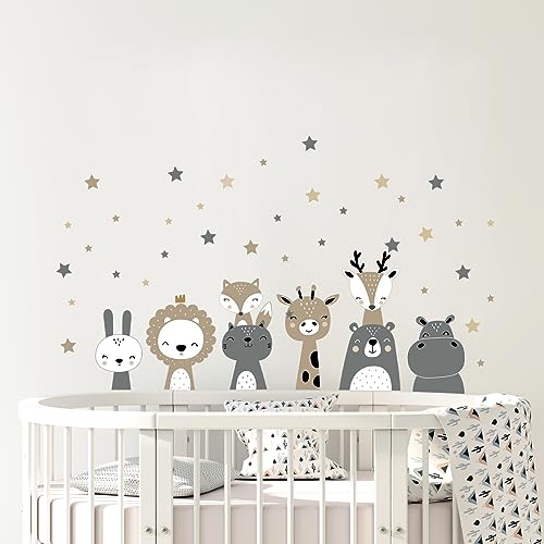 Autocolantes Decorativos TANLABY 4 Peças (Cinzento - 35 x 25 cm) Tanlaby - Papel de parede - vinil, animais, 4 peças, 35 x 25 cm