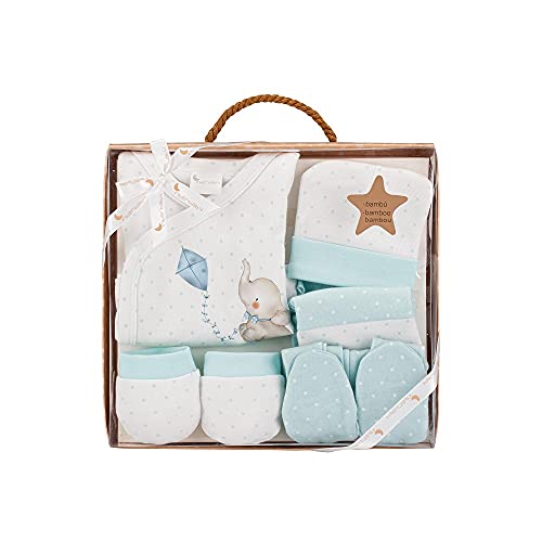 Conjunto de 5 Peças para Bebé INTERBABY Azul Interbaby - Roupa - algodão, 5 peças, azul, bebé