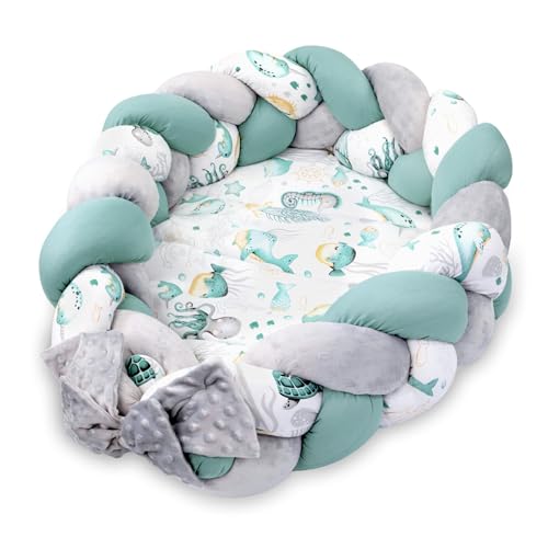 Redutor para Berço com Almofada Trenzada em Bebé Totsy Baby - Móveis para bebês e crianças pequenas - berço, almofada trenzada