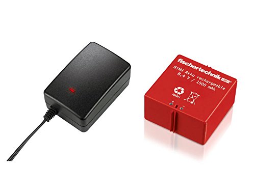 Carregador de Bateria FISCHER-TECHNIK 34969 fischertechnik - Acessórios de brinquedos de controle remoto - nimh, 1500mAh, 8.4V, preto/vermelho