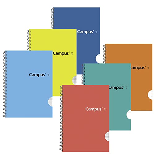Caderno CAMPUS Liso (A4 - 21x29.7cm - Multicor) Campus - Cadernos e bloco de notas - a4, 21x29.7cm, multicor, capa resistente