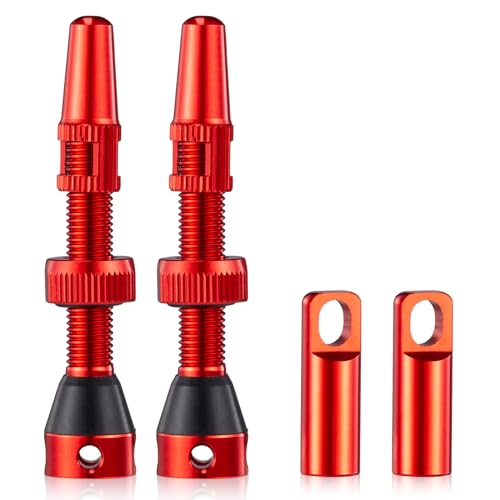 Válvulas para Tuboless 2 Peças Vermelho 44 Mm HZJD HZJD - Válvulas de pneu de bicicleta - válvula, tuboless, vermelho, 44 mm