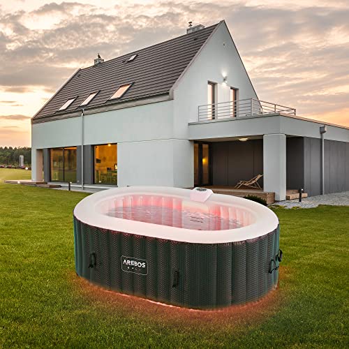 Banheira Arebos Spa com Iluminação Led 190X120 Cm AREBOS - Móveis de exterior - banheira, arebos spa, iluminação LED, 190x120 cm