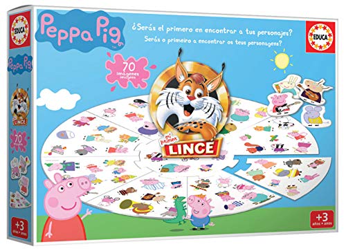 Jogo Educa Borrás Lince Peppa Pig (Idade Mínima: 3 Anos - 70 peças) Educa Borrás - Jogos - idade mínima 3 anos, 70 peças, memória visual, 2-4 jogadores