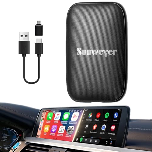 Adaptador SUNWEYER WIRELESS CARPLAY ADAPTER (Android Auto) Sunweyer - Reprodutores de mídia e streaming doméstico - wireless, carplay, android auto