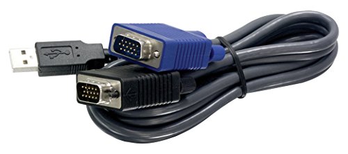 Adaptador TRENDNET (KVM - USB B e VGA - 3 m) Trendnet - Cabos kvm - usb b, vga, 3m, preto
