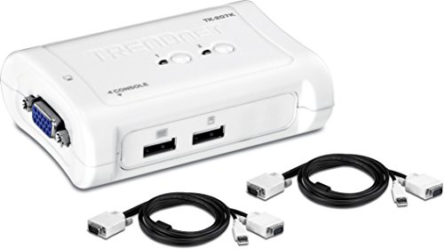Adaptador TRENDNET (VGA e USB A - VGA, USB A e PS/2 - Preto) Trendnet - Comutadores kvm - vga, usb a, ps/2, resolução 2048x1536