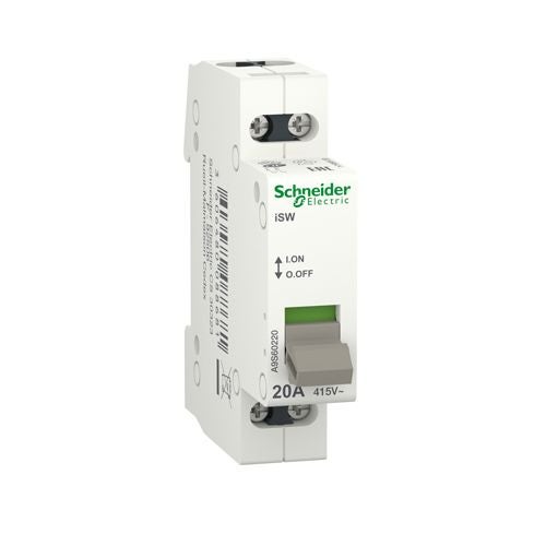 Schneider Electric A9S60220 interruptor eléctrico (Electricidade e Domótica) Schneider - Painéis de disjuntores - branco, contacto, 2 polos