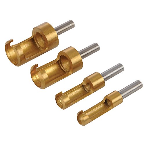 Conjunto de 4 Tornos para Bocais SILVERLINE 406557 Silverline - Acessórios para brocas e parafusadeiras - 4 tornos, revestimento de titânio, diâmetros 6,8,13,16mm