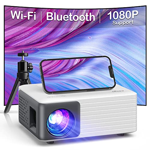 Mini Projetor Portátil AKIYO com Tripé Bluetooth e Wi-Fi (1080p - 200 Lumens) AKIYO - Projetores multimídia - mini, portátil, akioy, tripé, bluetooth, wi-fi, 1080p, 200 lumens