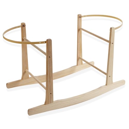Pernas de baloiço para berço de madeira bege 60x30/33 5x70/83 cm 5cm MUEMUE Clair de Lune - Acessórios para berço e moisés - berço, madeira, bege, 60x30/33