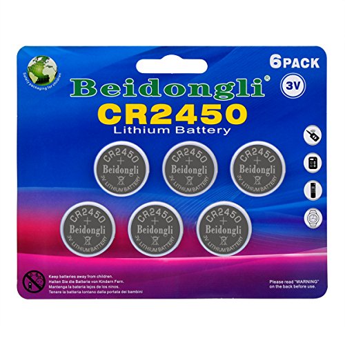Pilhas CR2450 Lítio (3V - 2.5x1.55V) 6 Unidades Fortune - Baterias de uso geral - 3V, 650 mAh, CR2450, litio