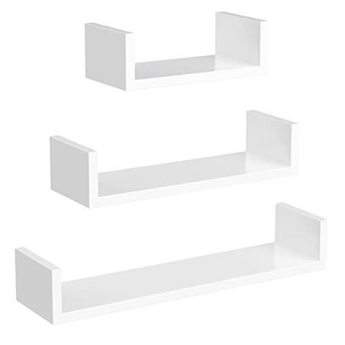 Conjunto de Prateleiras SONGMICS LWS66W (Branco - Aço e MDF) SONGMICS - Prateleiras de parede e ledges - conjunto, prateleiras, songmics, lws66w, branco, aço, MDF