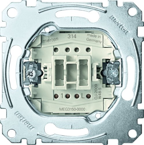 Merten MEG3150-0000 interruptor elétrico Push button switch 1P Prateado Merten - Interruptores e relés especiais - push button, 250 V, IP20, prateado
