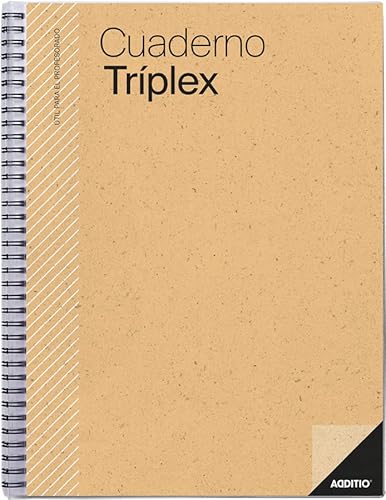 ADDITIO Caderno Tríplex Profissional Laranja Additio - Calendários, organizadores e planejadores - a4, polipropileno, espiral duplo, prático