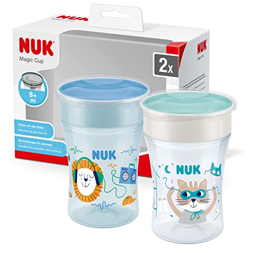 Conjunto de 2 Copos de Aprendizagem NUK Magic Cup Azul NUK - Canecas - conjunto, copos, aprendizagem, nuk, Magic Cup, azul