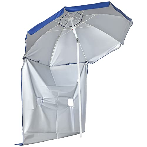 Guarda-Sol Outsunny 191 x 211 cm - Azul (Jardinagem) Outsunny - Guarda-sóis e toldos de exterior - 191 x 211 cm, azul, proteção solar, design móvel