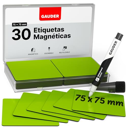 Etiqueta Magnética GAUDER 1-5-075 (Branco - 75x75mm) GAUDER - Adesivos e ímãs para artesanato - branco, 75x75mm