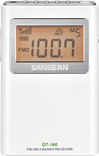 Rádio SANGEAN DT 160 (Branco - Analógico e digital - FM/AM - Pilhas) Sangean - Radios - analógico, digital, fm/am, dbb, apagado automático