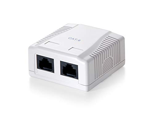 Caixa para tomadas equip 700001b (Bricolagem) Equip - Tomadas de telefone e dados - conetor RJ-45, cat 6, branco, 59x29.5x61mm