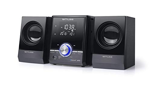 Sistema Hi-Fi MUSE M-38 BT (Bluetooth - 2 x 5 W) Muse - Alto-falantes - bluetooth, 2 x 5 W, cd, mp3, cartões sd