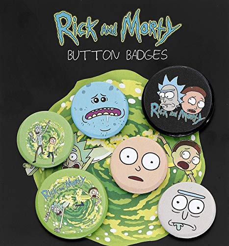 GB Eye Rick & Morty Pack of Badges (Vídeo) GB eye - Joias - pack, badges, personagens, serie, Rick & Morty