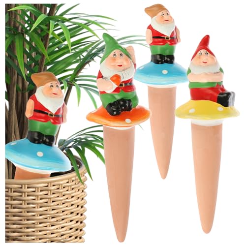 Conjunto de 3 Recipientes Automáticos COM-FOUR com-four - Globos e espetos de rega - 3 recipientes, automáticos, regar plantas