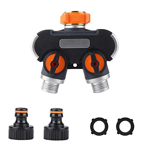 Conjunto Divisor de Manguera de 2 Vias Garden Conector YAAVAAW - Acessórios e válvulas para mangueira de jardim - divisor, 2 vias, válvulas, jardim
