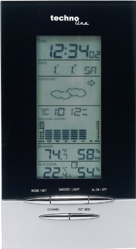Estação Meteorológica TECHNOLINE WS 7019 Technoline - Previsores do tempo e estações - visor digital, temperatura, humidade, pressão atmosférica, alarme
